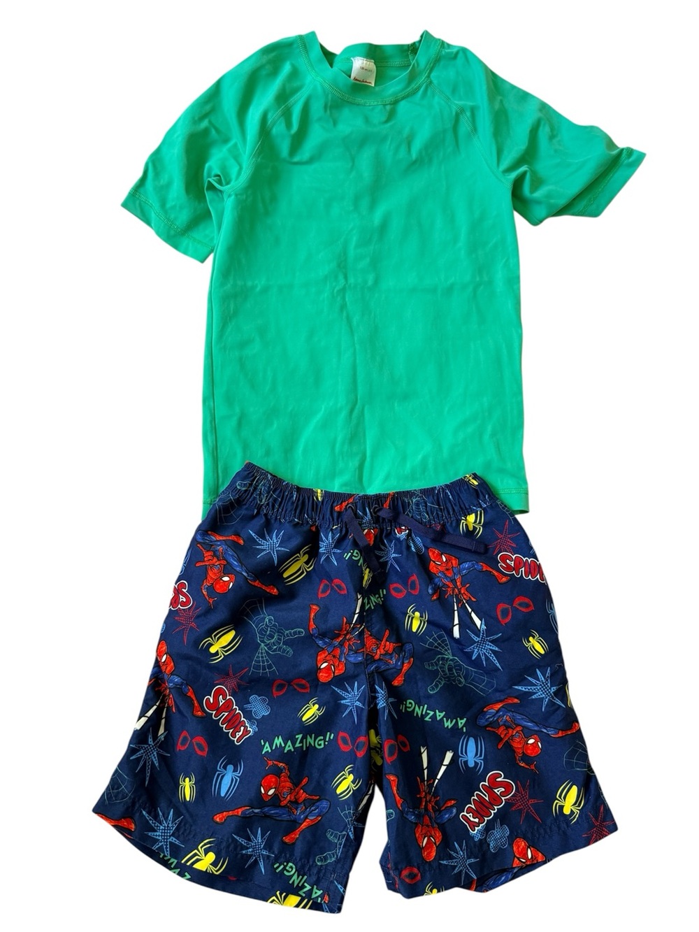 Hanna anderson swim trunks & rash guard set